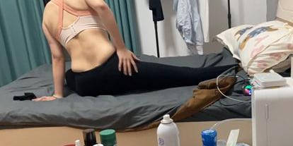 熟女瑜伽私教課 濕身緊貼巨根衝刺 高潮顫抖水穴吸吮
