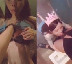 富豪庆生夜玩疯 辣妹厕所骑乘无套直捣高潮喷发